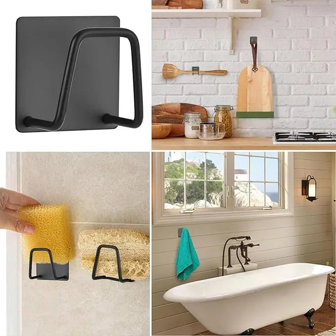 Kitchen Storage Rack, Punch-free Kitchen Sink Storage Pot and Lid Rack, Wall-mounted Kitchen Accessories Storage Rack