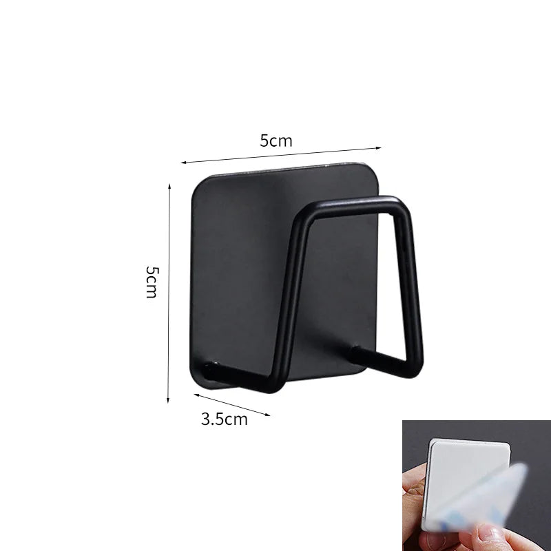 Kitchen Sink Drain Basket, Drain Cleaning Brush, Sponge Holder, Wall Hooks, Home Organizer, Stainless Steel